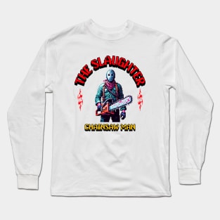 horror movies chainsaw man pixel art Long Sleeve T-Shirt